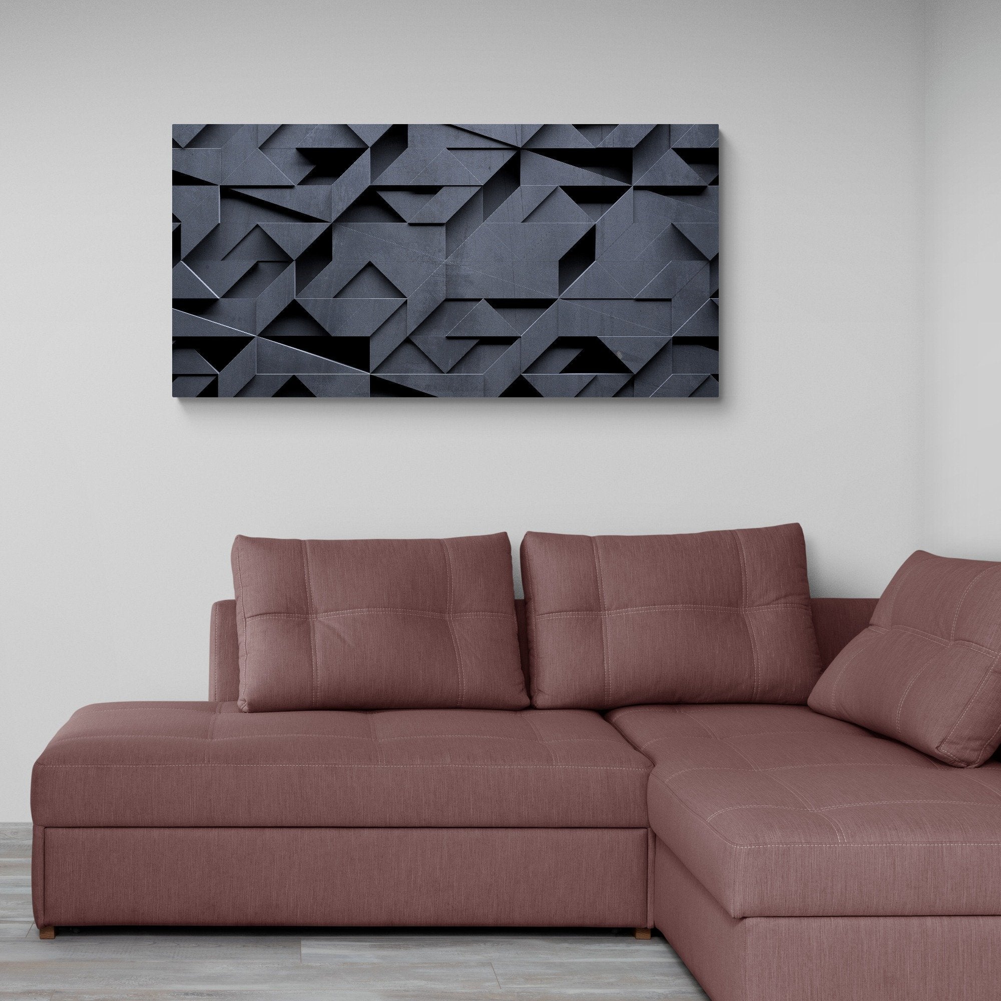 Foto obraz na płótnie - Abstrakcja, metalowa geometria (stonowany) - Gallart.pl