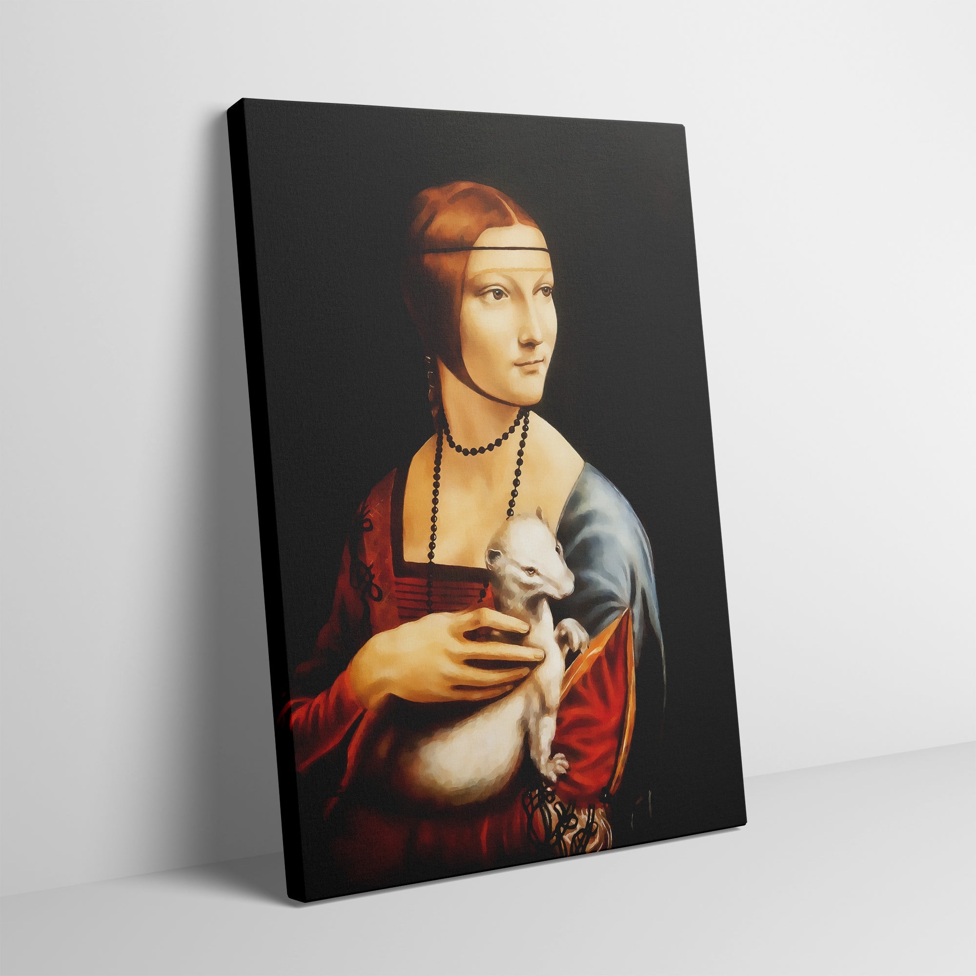 Foto obraz na płótnie - Dama z łasiczką (Leonardo da Vinci) - Gallart.pl