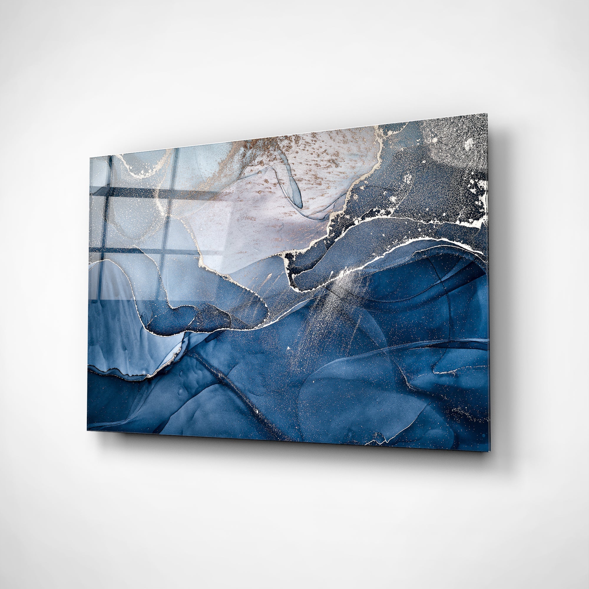 Foto obraz na szkle - Koncept, abstrakcyjny kobalt (elegancki) - Gallart.pl