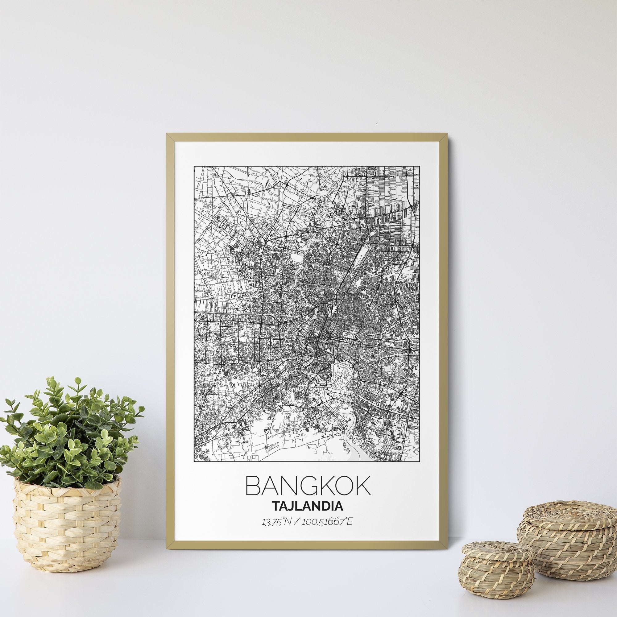 Mapa Miasta Bangkok W Ramie (Biała) - Gallart.pl