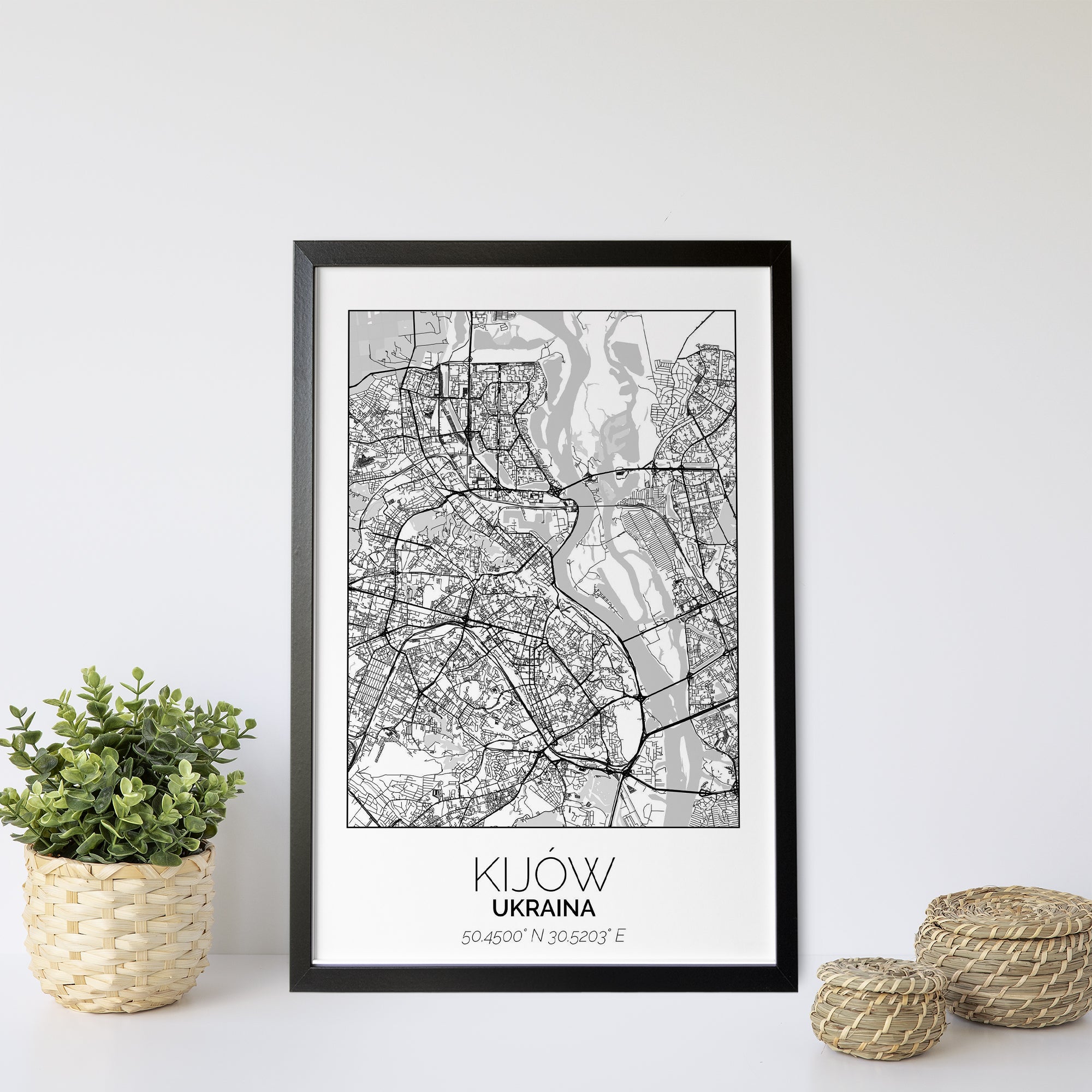 Mapa Miasta Kijów W Ramie (Biała) - Gallart.pl