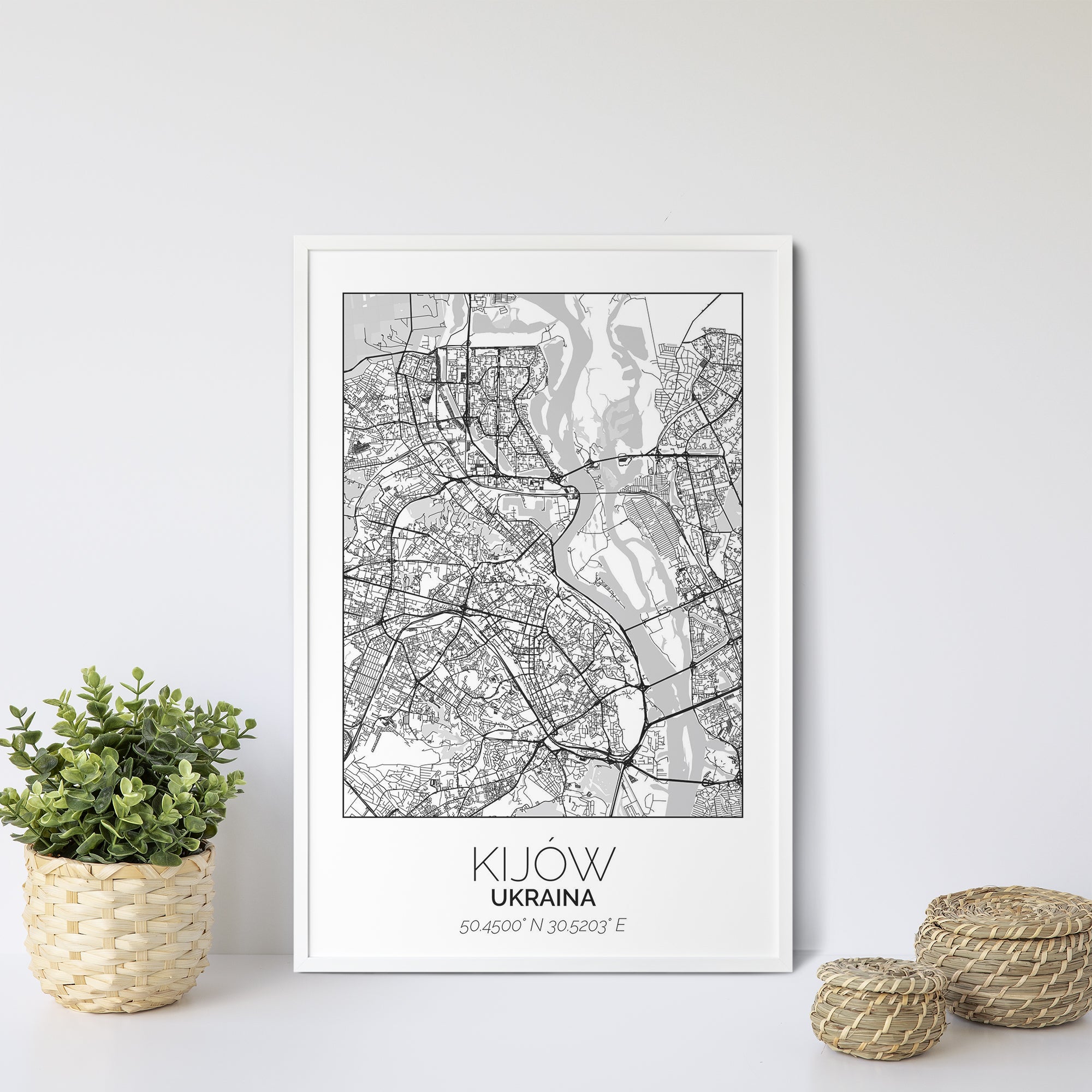 Mapa Miasta Kijów W Ramie (Biała) - Gallart.pl