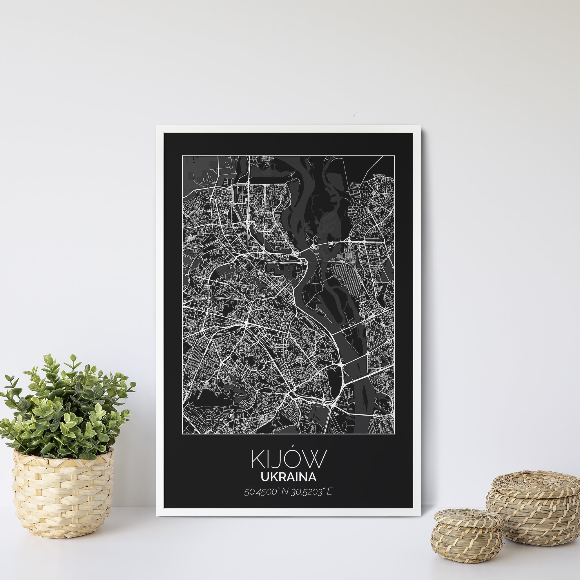 Mapa Miasta Kijów W Ramie (Czarna) - Gallart.pl