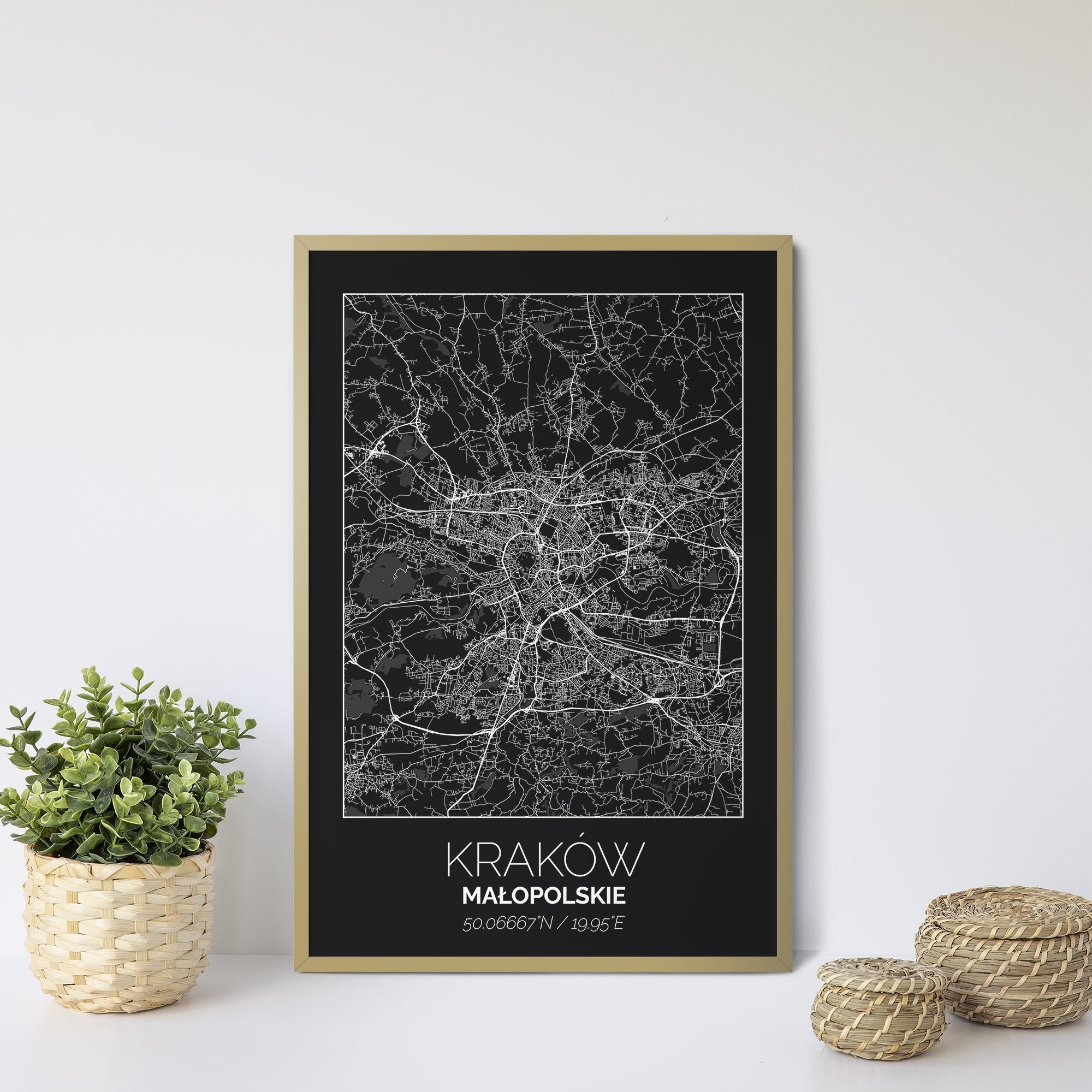 Mapa Miasta Kraków W Ramie (Czarna) - Gallart.pl