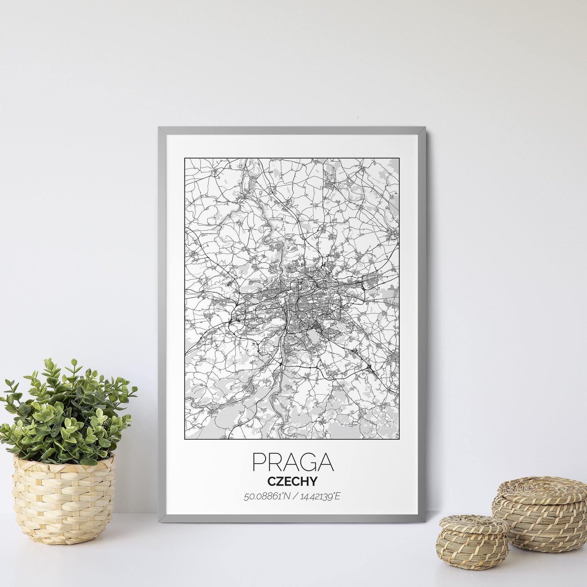 Mapa Miasta Praga W Ramie (Biała) - Gallart.pl