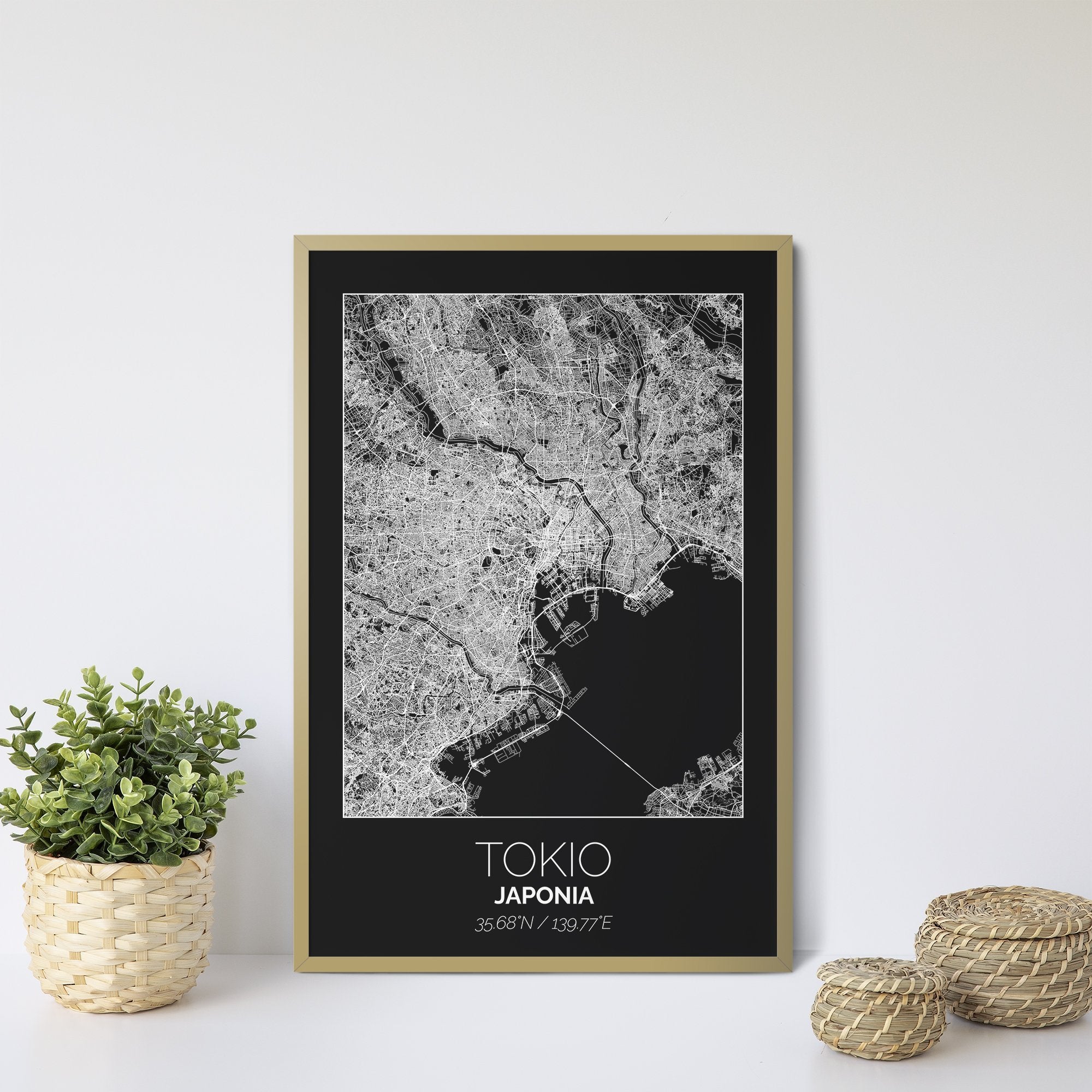 Mapa Miasta Tokio W Ramie (Czarna) - Gallart.pl