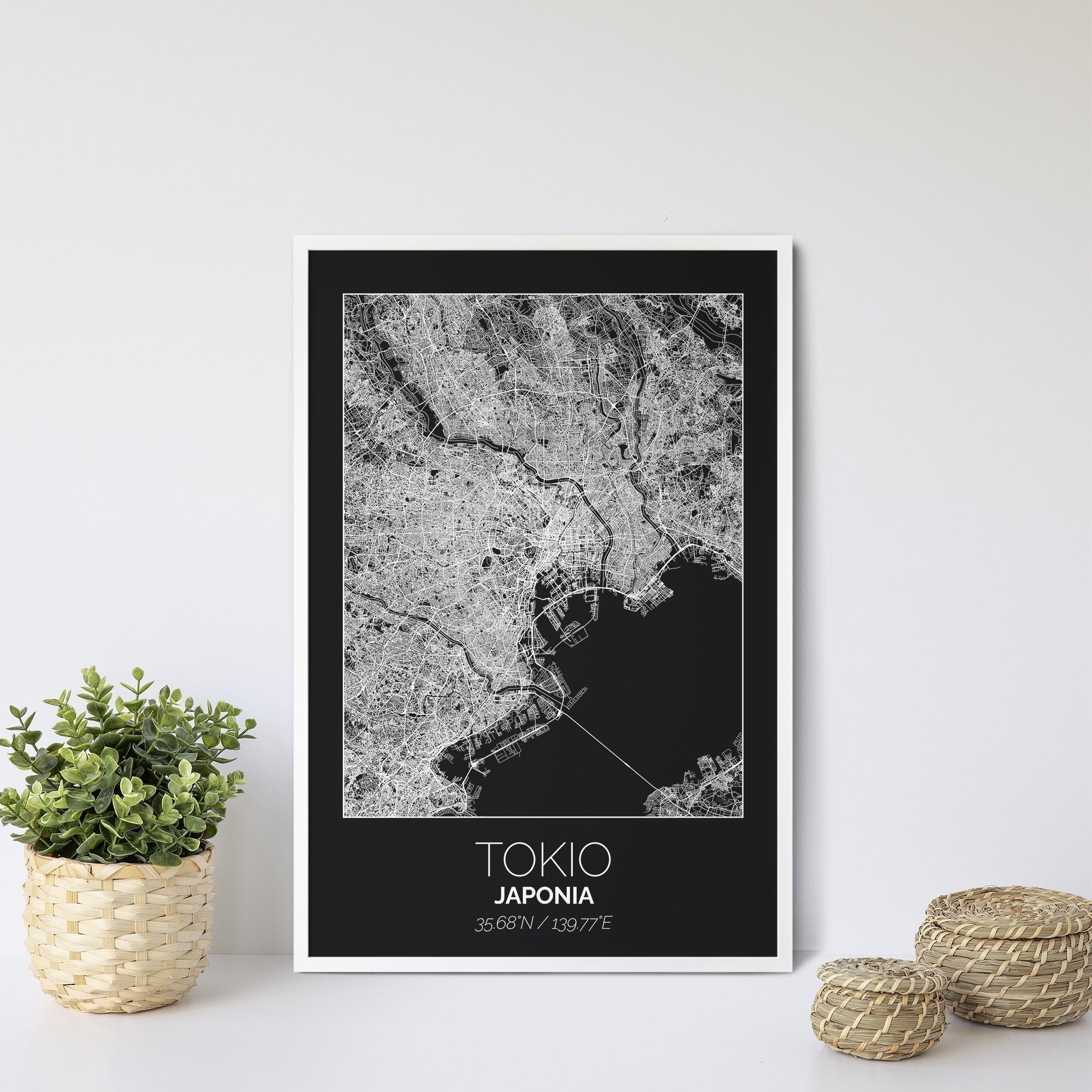 Mapa Miasta Tokio W Ramie (Czarna) - Gallart.pl